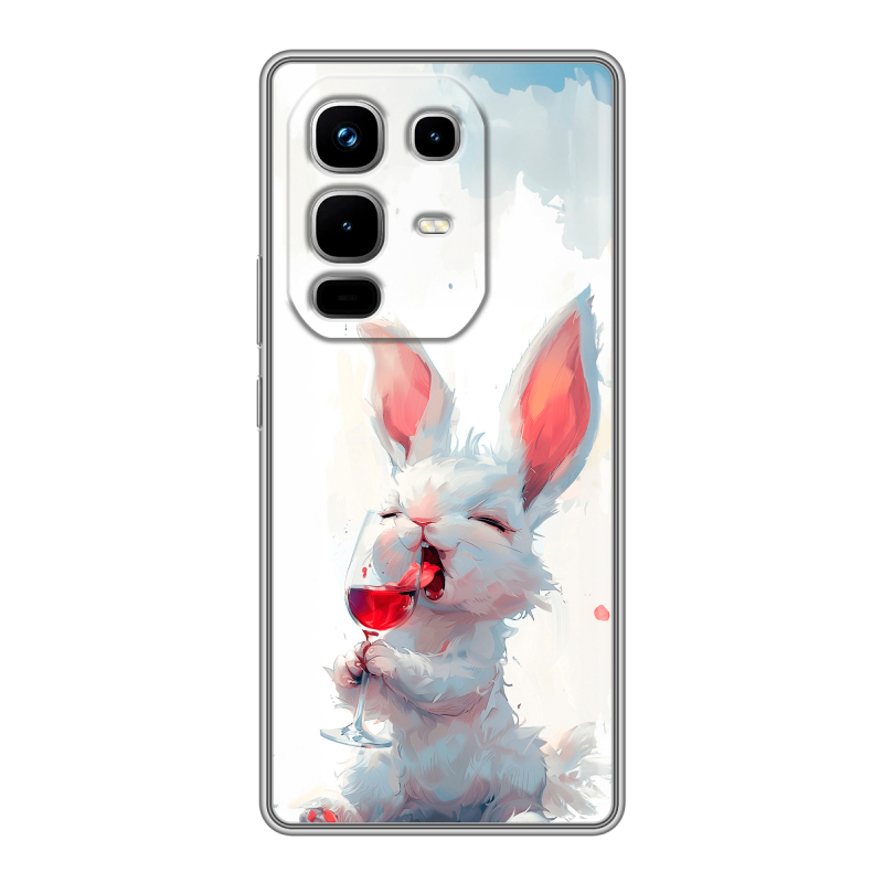Силиконовый чехол на Infinix Note 50 4G с принтом кролик зайчик Силиконовый чехол на Infinix Note 50 4G с принтом кролик зайчик