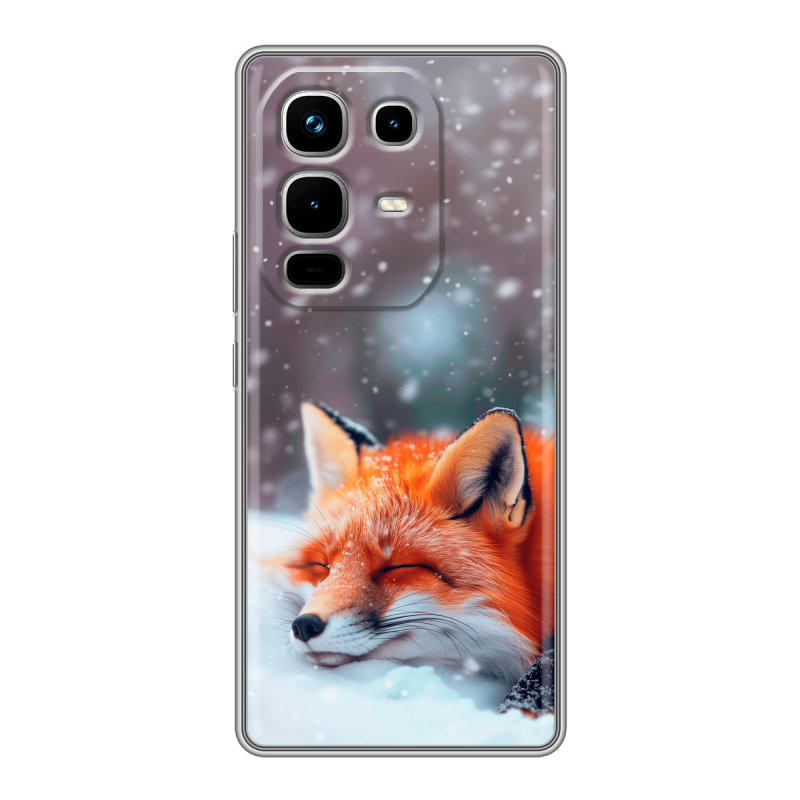 Силиконовый чехол на Infinix Note 50 4G с принтом лиса Силиконовый чехол на Infinix Note 50 4G с принтом лиса
