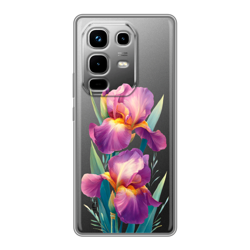 Силиконовый чехол на Infinix Note 50 4G с принтом Цветы орхидеи Силиконовый чехол на Infinix Note 50 4G с принтом Цветы орхидеи