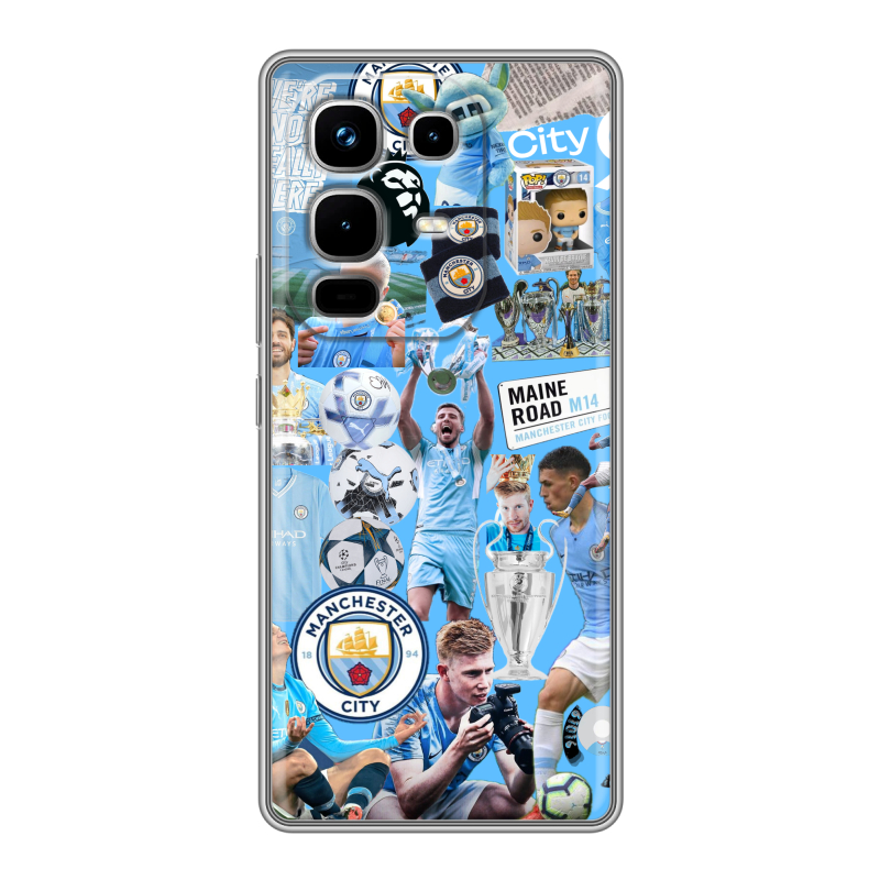 Силиконовый чехол на Infinix Note 50 4G с принтом Man City Манчестер Сити Силиконовый чехол на Infinix Note 50 4G с принтом Man City Манчестер Сити