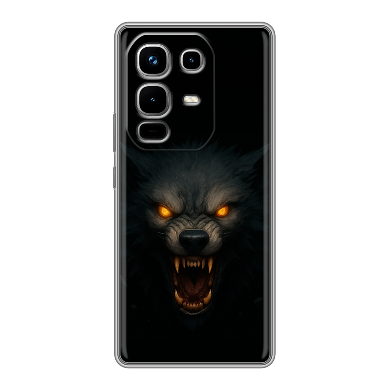 Силиконовый чехол на Infinix Note 50 4G с принтом Волк Силиконовый чехол на Infinix Note 50 4G с принтом Волк