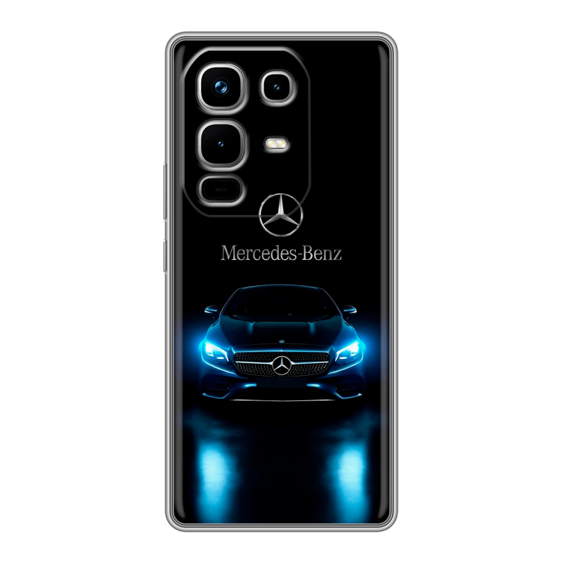 Силиконовый чехол на Infinix Note 50 4G с принтом Mercedes Мерседес Силиконовый чехол на Infinix Note 50 4G с принтом Mercedes Мерседес