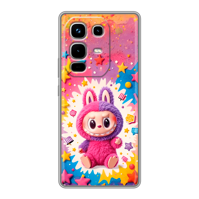 Силиконовый чехол на Infinix Note 50 4G с принтом Labubu Лабубу Силиконовый чехол на Infinix Note 50 4G с принтом Labubu Лабубу