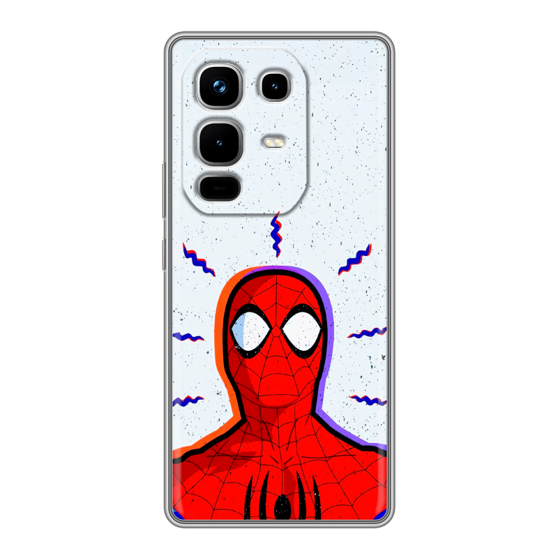 Силиконовый чехол на Infinix Note 50 4G с принтом Spiderman Человек паук Силиконовый чехол на Infinix Note 50 4G с принтом Spiderman Человек паук