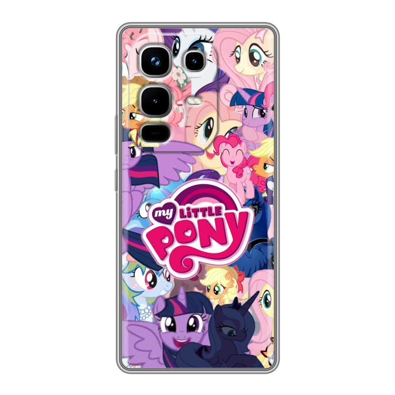 Силиконовый чехол на Infinix Note 50 4G с принтом My little pony Дружба чудо Силиконовый чехол на Infinix Note 50 4G с принтом My little pony Дружба чудо