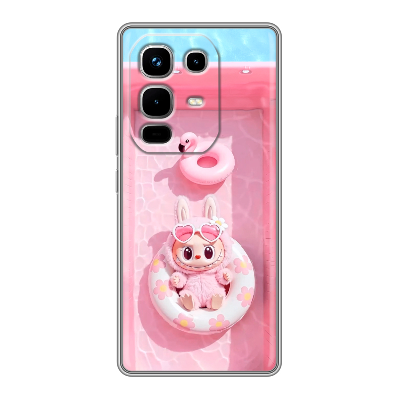 Силиконовый чехол на Infinix Note 50 4G с принтом Labubu Лабубу Силиконовый чехол на Infinix Note 50 4G с принтом Labubu Лабубу