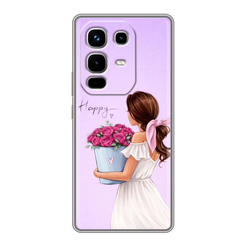 Силиконовый чехол на Infinix Note 50 4G с принтом женский Силиконовый чехол на Infinix Note 50 4G с принтом женский