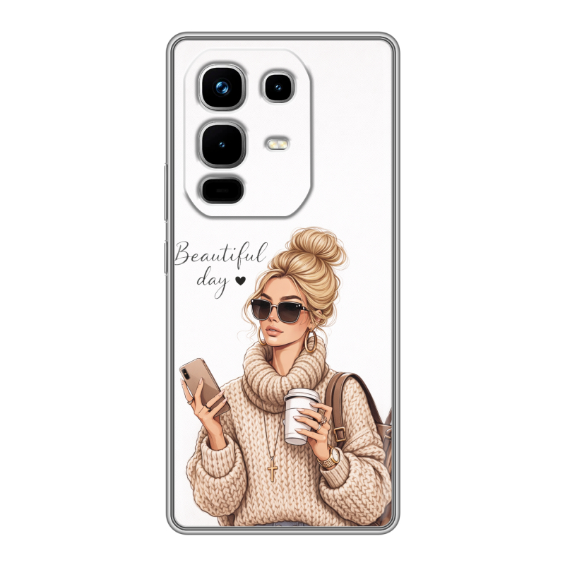 Силиконовый чехол на Infinix Note 50 4G с принтом женский Силиконовый чехол на Infinix Note 50 4G с принтом женский