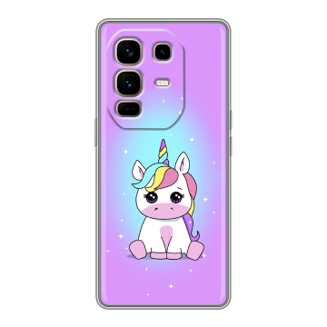 Силиконовый чехол на Infinix Note 50 Pro Plus с принтом Единорог