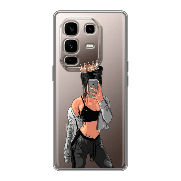 Силиконовый чехол на Infinix Note 50 Pro Plus с принтом Женские принты