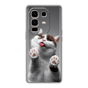 Силиконовый чехол на Infinix Note 50 Pro Plus с принтом Коты