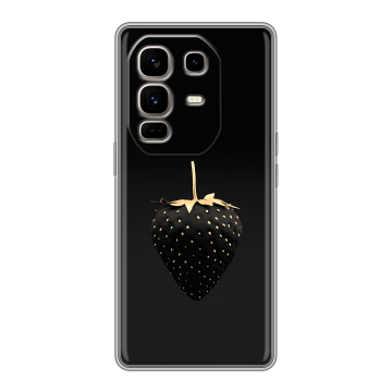 Силиконовый чехол на Infinix Note 50 Pro Plus с принтом Черная клубника