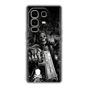 Силиконовый чехол на Infinix Note 50 Pro Plus с принтом Скелет