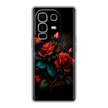 Силиконовый чехол на Infinix Note 50 Pro Plus с принтом Розы красные