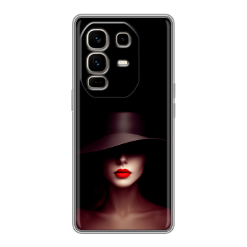 Силиконовый чехол на Infinix Note 50 Pro Plus с принтом Девушка в шляпе Силиконовый чехол на Infinix Note 50 Pro Plus с принтом Девушка в шляпе