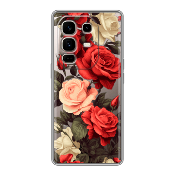 Силиконовый чехол на Infinix Note 50 Pro Plus с принтом Розы Силиконовый чехол на Infinix Note 50 Pro Plus с принтом Розы