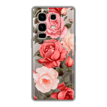 Силиконовый чехол на Infinix Note 50 Pro Plus с принтом Розы Силиконовый чехол на Infinix Note 50 Pro Plus с принтом Розы