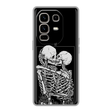 Силиконовый чехол на Infinix Note 50 Pro Plus с принтом Поцелуй скелетов Силиконовый чехол на Infinix Note 50 Pro Plus с принтом Поцелуй скелетов