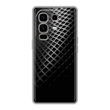 Силиконовый чехол на Infinix Note 50 Pro Plus с принтом Текстура металла
