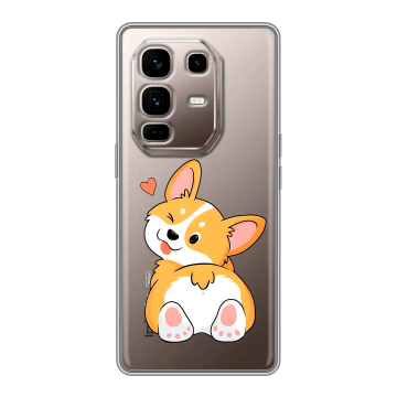 Силиконовый чехол на Infinix Note 50 Pro Plus с принтом Корги Силиконовый чехол на Infinix Note 50 Pro Plus с принтом Корги