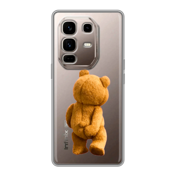 Силиконовый чехол на Infinix Note 50 Pro Plus с принтом Медведь Силиконовый чехол на Infinix Note 50 Pro Plus с принтом Медведь