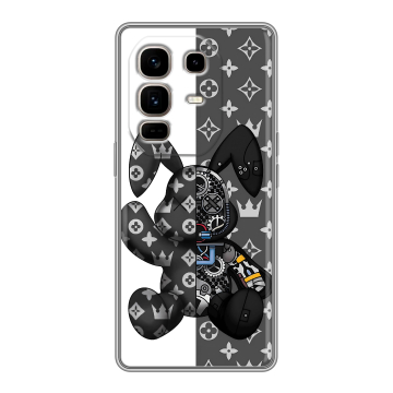 Силиконовый чехол на Infinix Note 50 Pro Plus с принтом Луи робот Силиконовый чехол на Infinix Note 50 Pro Plus с принтом Луи робот