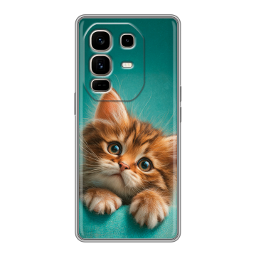 Силиконовый чехол на Infinix Note 50 Pro Plus с принтом котенок Силиконовый чехол на Infinix Note 50 Pro Plus с принтом котенок