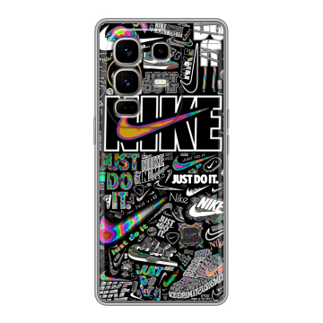 Силиконовый чехол на Infinix Note 50 Pro Plus с принтом Найк Силиконовый чехол на Infinix Note 50 Pro Plus с принтом Найк