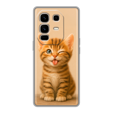 Силиконовый чехол на Infinix Note 50 Pro Plus с принтом котенок Силиконовый чехол на Infinix Note 50 Pro Plus с принтом котенок