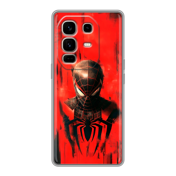 Силиконовый чехол на Infinix Note 50 Pro Plus с принтом человек паук spiderman Силиконовый чехол на Infinix Note 50 Pro Plus с принтом человек паук spiderman