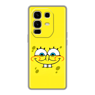 Силиконовый чехол на Infinix Note 50 Pro Plus с принтом спанчбоб спанч боб