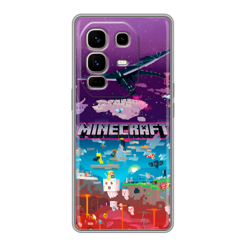 Силиконовый чехол на Infinix Note 50 Pro Plus с принтом Майнкрафт Minecraft Силиконовый чехол на Infinix Note 50 Pro Plus с принтом Майнкрафт Minecraft
