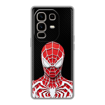Силиконовый чехол на Infinix Note 50 Pro Plus с принтом человек паук spiderman Силиконовый чехол на Infinix Note 50 Pro Plus с принтом человек паук spiderman