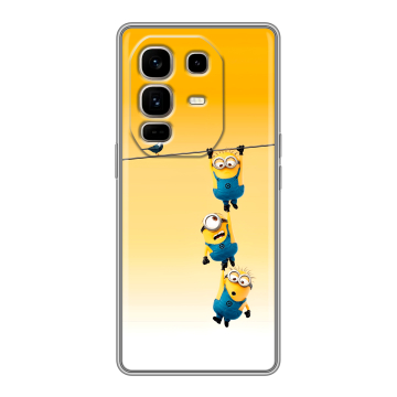 Силиконовый чехол на Infinix Note 50 Pro Plus с принтом Миньоны Силиконовый чехол на Infinix Note 50 Pro Plus с принтом Миньоны