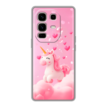 Силиконовый чехол на Infinix Note 50 Pro Plus с принтом Единорог