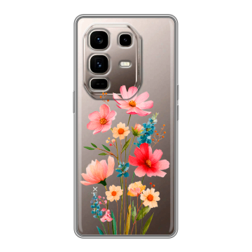 Силиконовый чехол на Infinix Note 50 Pro Plus с принтом Цветы Силиконовый чехол на Infinix Note 50 Pro Plus с принтом Цветы