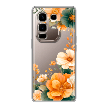 Силиконовый чехол на Infinix Note 50 Pro Plus с принтом Цветы принт Силиконовый чехол на Infinix Note 50 Pro Plus с принтом Цветы принт
