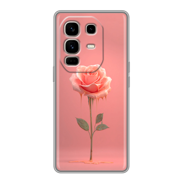 Силиконовый чехол на Infinix Note 50 Pro Plus с принтом Розовая роза Силиконовый чехол на Infinix Note 50 Pro Plus с принтом Розовая роза