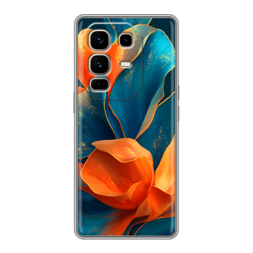 Силиконовый чехол на Infinix Note 50 Pro Plus с принтом Цветы Силиконовый чехол на Infinix Note 50 Pro Plus с принтом Цветы