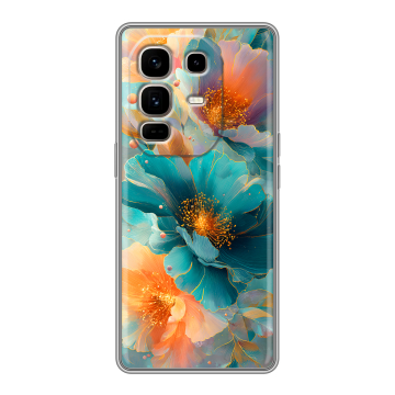Силиконовый чехол на Infinix Note 50 Pro Plus с принтом Цветы Силиконовый чехол на Infinix Note 50 Pro Plus с принтом Цветы