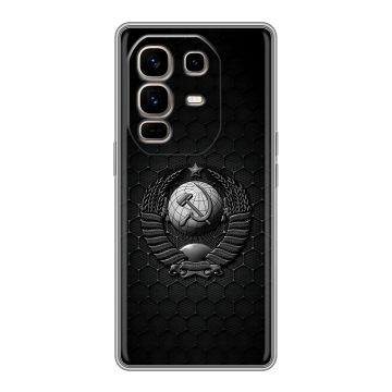 Силиконовый чехол на Infinix Note 50 Pro Plus с принтом Герб Флаг СССР