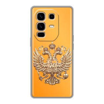 Силиконовый чехол на Infinix Note 50 Pro Plus с принтом Герб Флаг России Силиконовый чехол на Infinix Note 50 Pro Plus с принтом Герб Флаг России