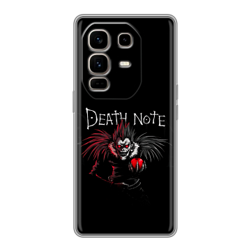 Силиконовый чехол на Infinix Note 50 Pro Plus с принтом Death note Тетрадь смерти Силиконовый чехол на Infinix Note 50 Pro Plus с принтом Death note Тетрадь смерти