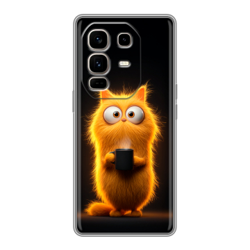 Силиконовый чехол на Infinix Note 50 Pro Plus с принтом Смешной кот Силиконовый чехол на Infinix Note 50 Pro Plus с принтом Смешной кот