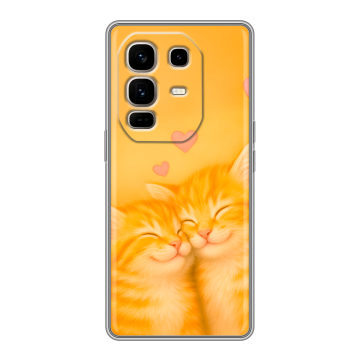 Силиконовый чехол на Infinix Note 50 Pro Plus с принтом Милые котята Силиконовый чехол на Infinix Note 50 Pro Plus с принтом Милые котята