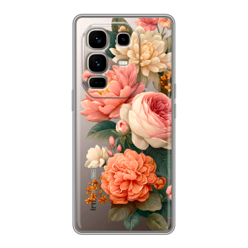 Силиконовый чехол на Infinix Note 50 Pro Plus с принтом цветы Силиконовый чехол на Infinix Note 50 Pro Plus с принтом цветы