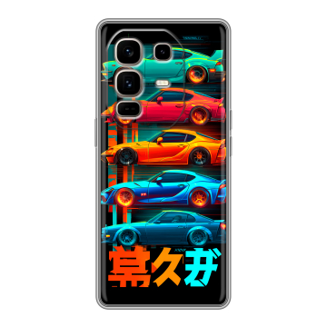 Силиконовый чехол на Infinix Note 50 Pro Plus с принтом машины тачки Силиконовый чехол на Infinix Note 50 Pro Plus с принтом машины тачки