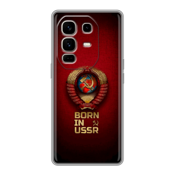 Силиконовый чехол на Infinix Note 50 Pro Plus с принтом Флаг Герб СССР Силиконовый чехол на Infinix Note 50 Pro Plus с принтом Флаг Герб СССР