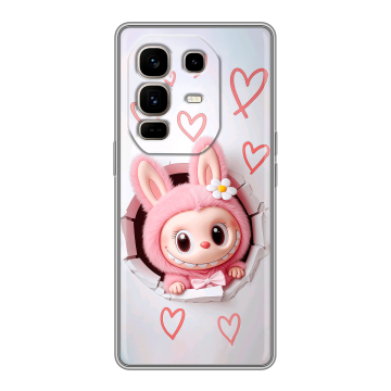 Силиконовый чехол на Infinix Note 50 Pro Plus с принтом Labubu Лабубу