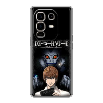 Силиконовый чехол на Infinix Note 50 Pro Plus с принтом Death note Тетрадь смерти Силиконовый чехол на Infinix Note 50 Pro Plus с принтом Death note Тетрадь смерти